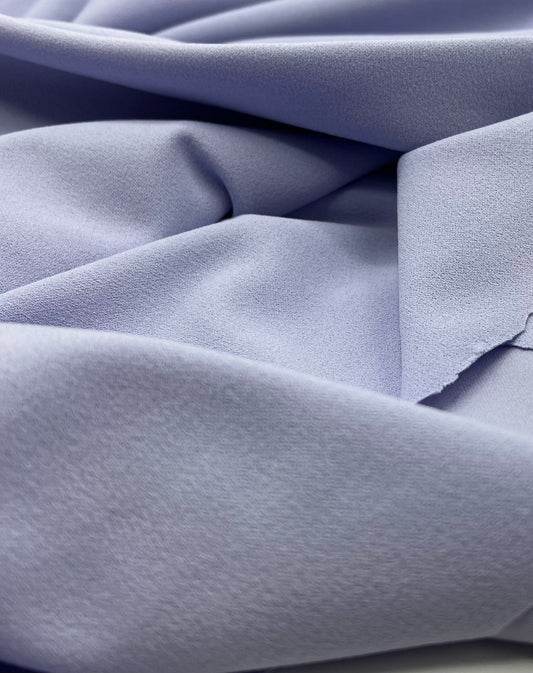 Plain Lilac Scuba Crepe Stretch Jersey Fabric 4 Way Stretch
