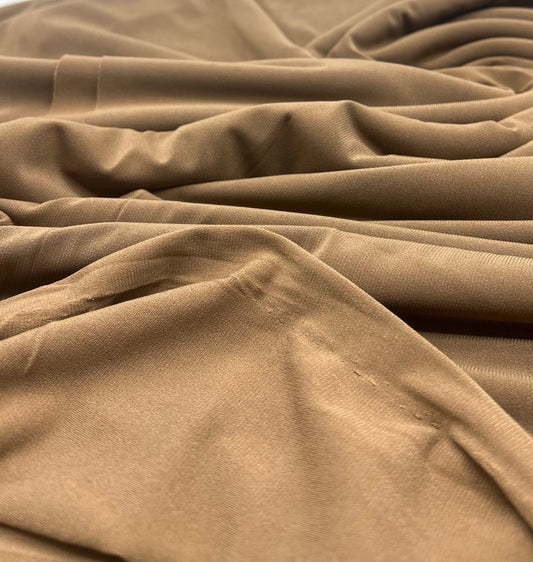 Plain Mocha ITY 4 Way Stretch Fabric