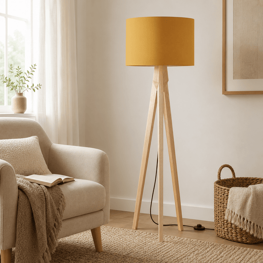 Plain Mustard Lampshade, Yellow Ceiling or Table Lamp Shade