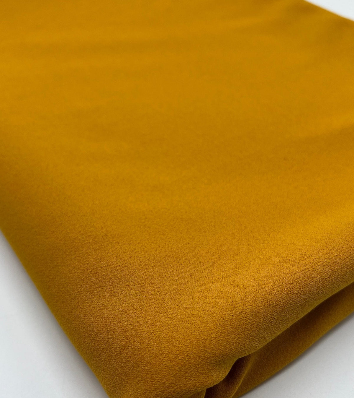 Plain Mustard Scuba Crepe Stretch Jersey Fabric 4 Way Stretch