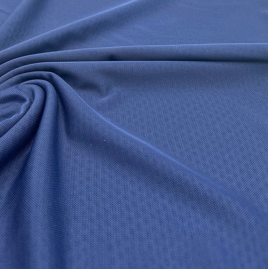 Plain Navy Mesh Fabric Stretch