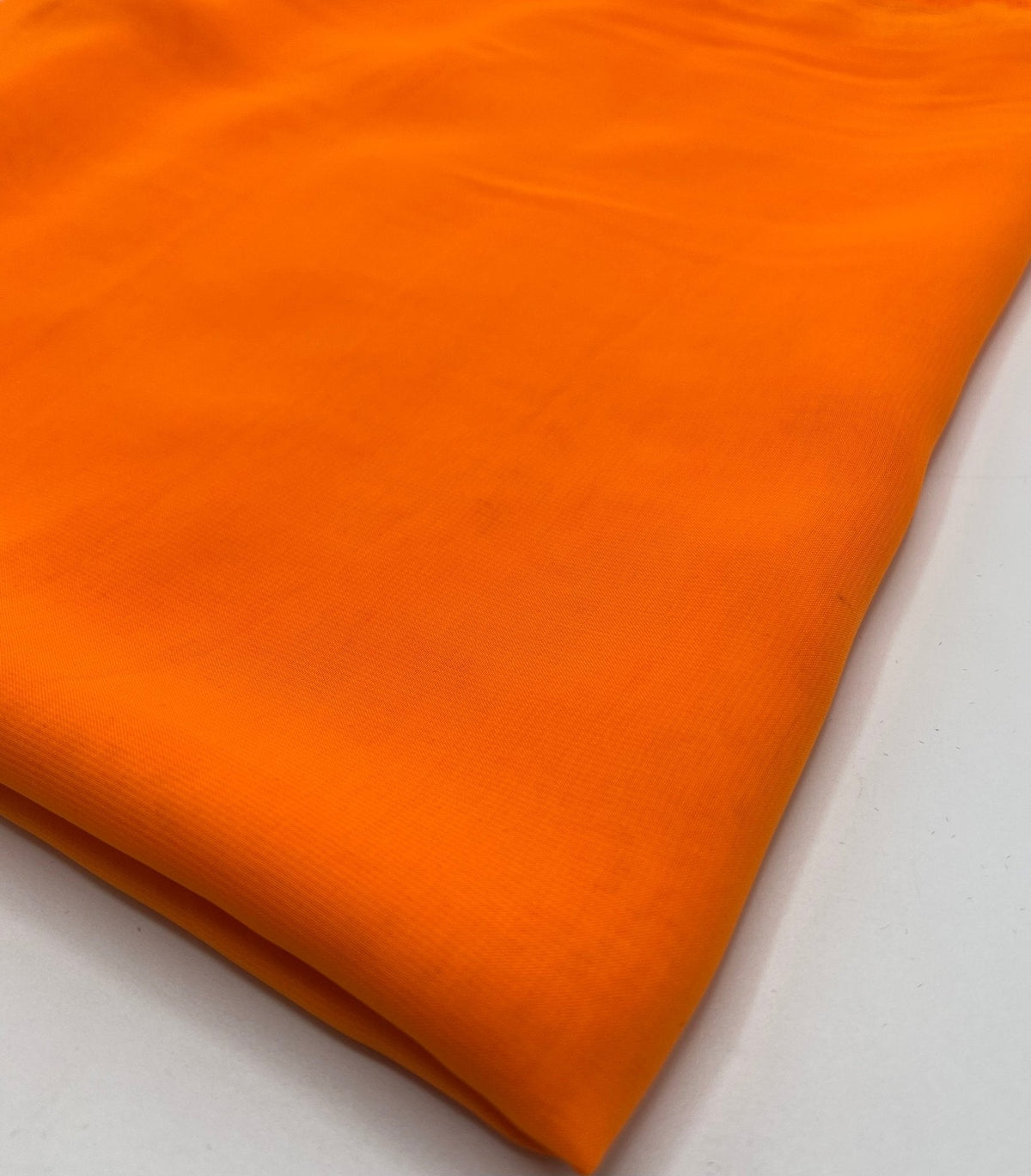 Plain Neon Orange Chiffon Sheer Dress Bridal Fabric