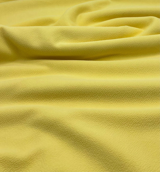 Plain Pastel Yellow Liverpool Bullet Stretch Fabric