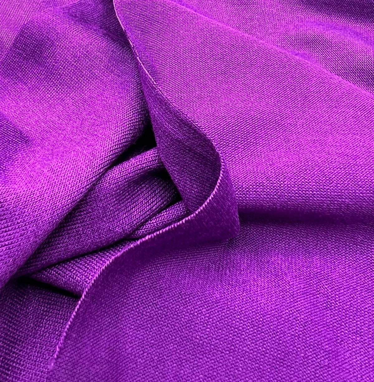 Plain Purple Viscose Elastane Fabric 4 Way Stretch Jersey
