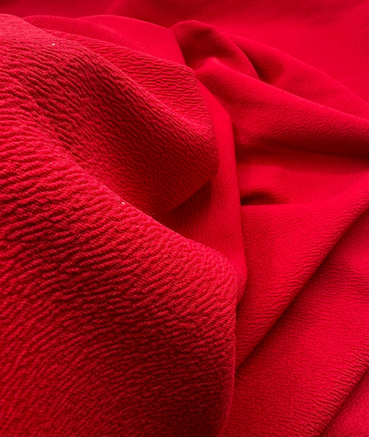 Plain Red Liverpool Bullet Stretch Fabric