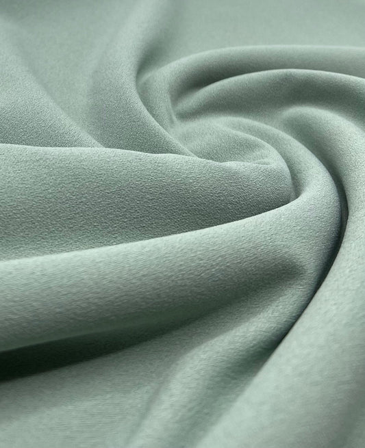 Plain Sage Scuba Crepe Stretch Jersey Fabric 4 Way Stretch