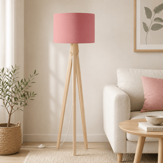 Plain Terracotta Pink Lampshade, Ceiling or Table Lamp Shade