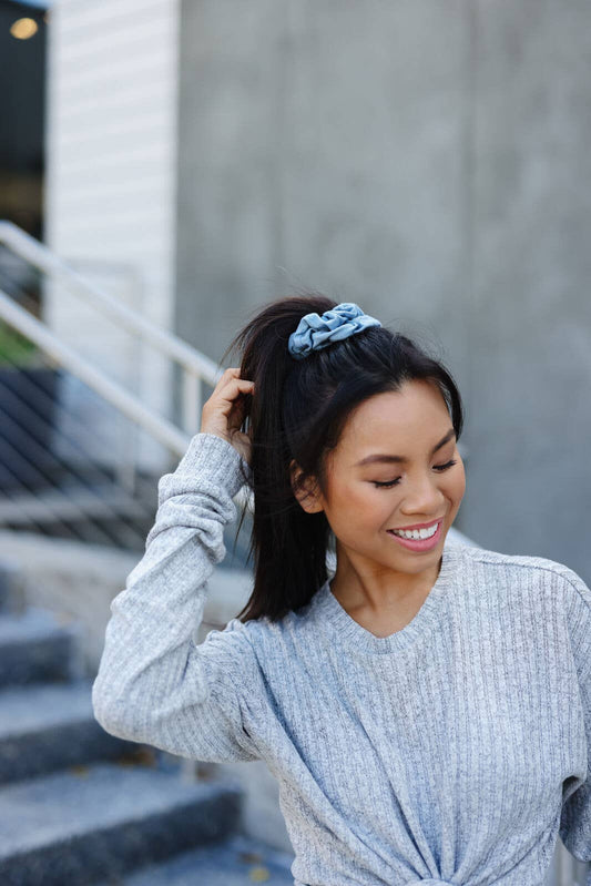 Plastic-Free Scrunchies True Blue – Organic Cotton