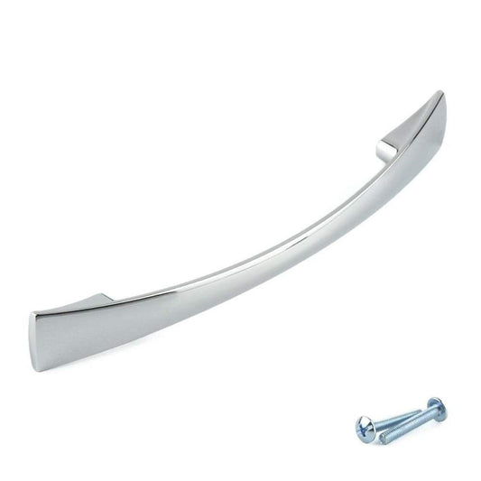 Polished Chrome Tapered Cabinet & Cupboard Handle – M4TEC Elgin D6