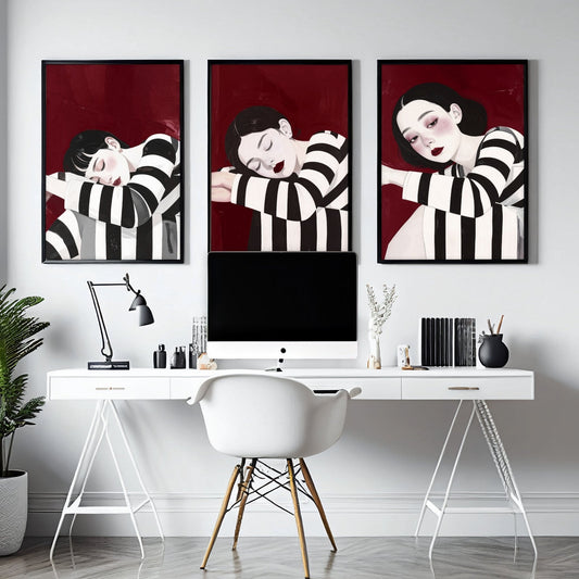 Posters Wall Art | Set of 3 Boho Women Wall art Prints