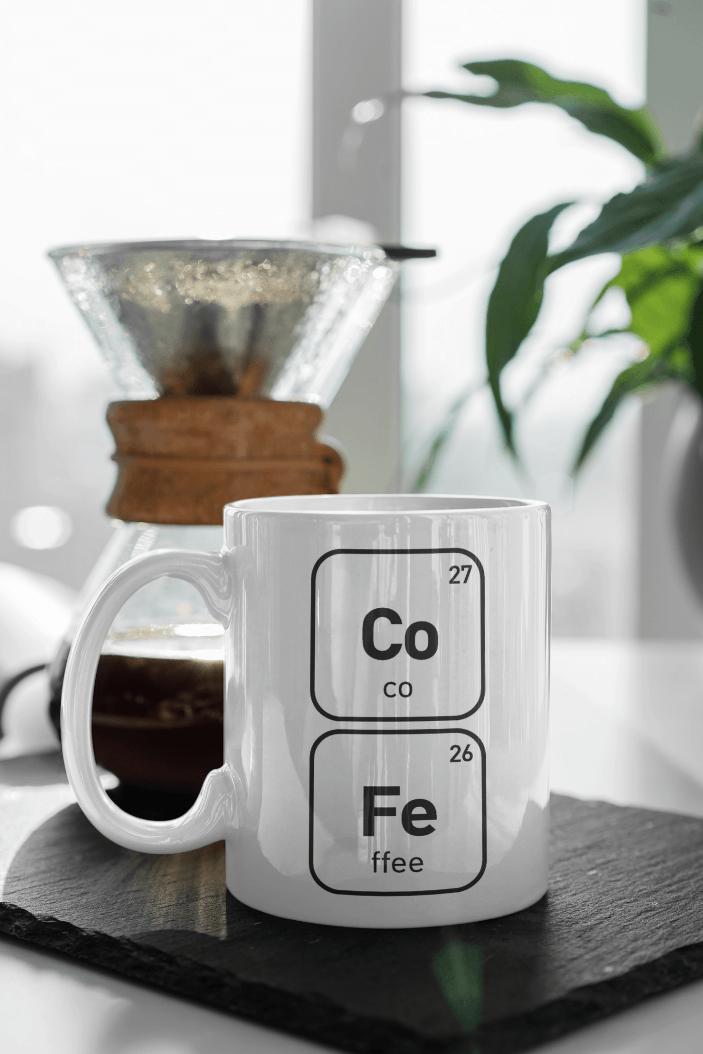 Novelty Periodic Table Element Co Fe Ceramic Mug for Science Lovers
