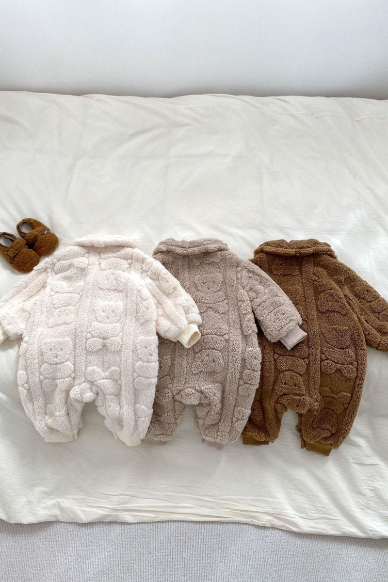 The Fur Bear Lining Fluffy Coat Romper