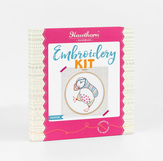 Puffin Embroidery Kit for Beginners