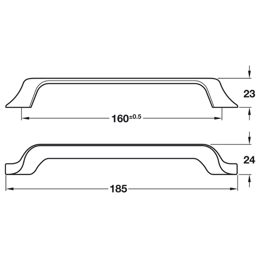 Pull Handle, Zinc Alloy, Fixing Centres 160mm, Charlotte | CLEARANCE