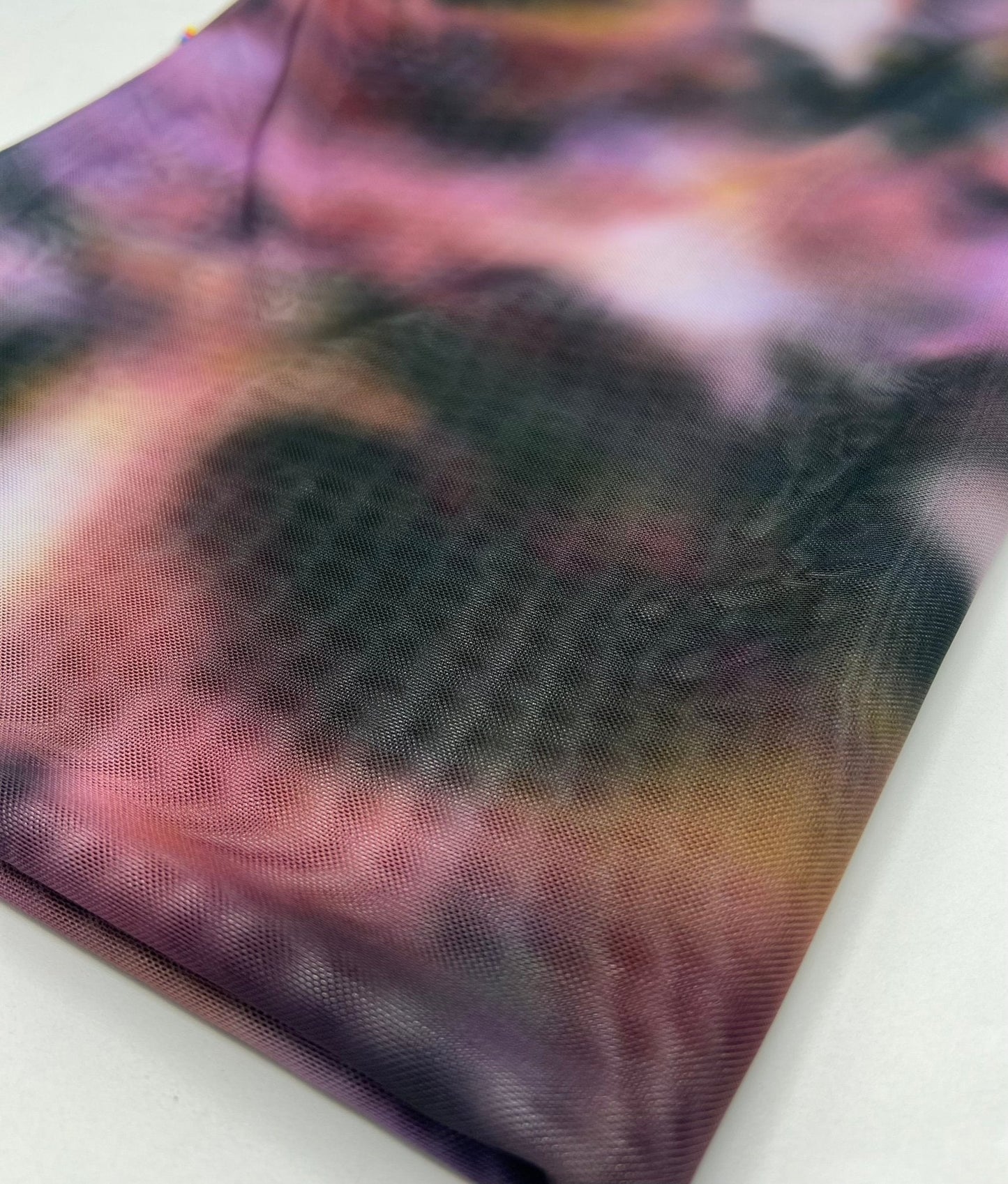 Purple Blur Mix Print Mesh Fabric Stretch