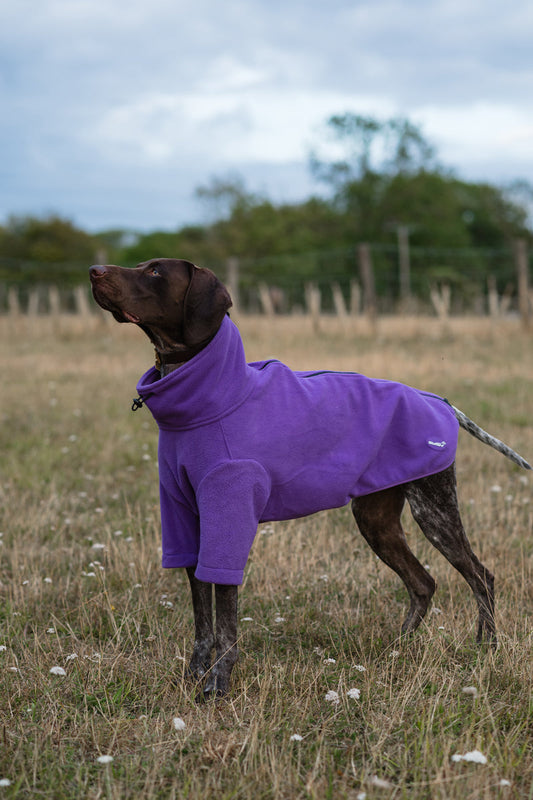 WIDE FIT Fleece Dog Jumper - Purple