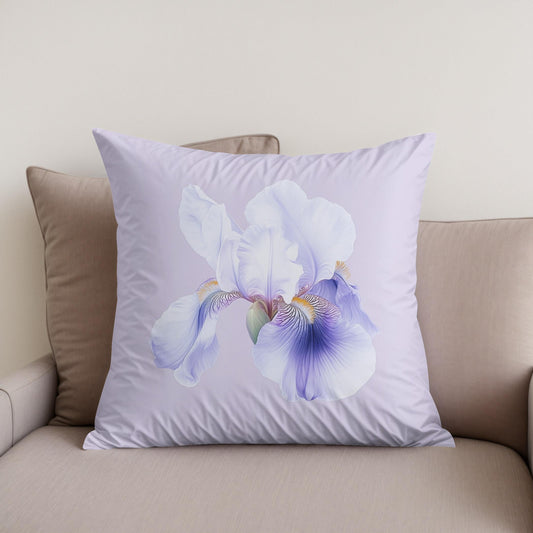 Elegant Iris Cotton Cushion