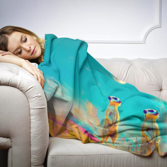 Surreal Meerkats Blanket
