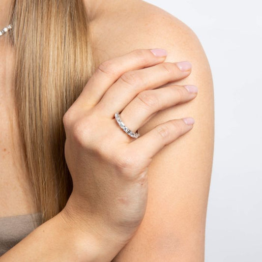 Diamonfire Baguette and Round Zirconia Ring