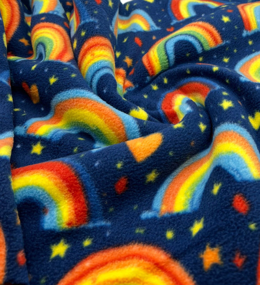 Rainbows Printed Anti-Pil Polar Fleece Fabric Blanket Loungewear