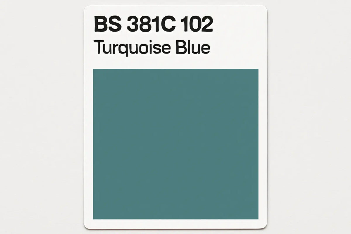 British Standard 381C 102 Turquoise blue 400ml Aerosol Available in any Finish