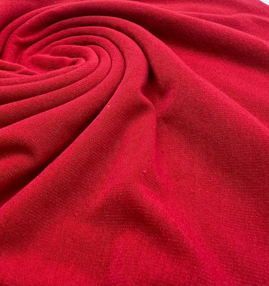 Red Lightweight Melange Knit Stretch Fabric