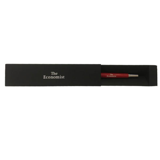 The Economist Rollerball Pen with Lid and Gift Box - Red