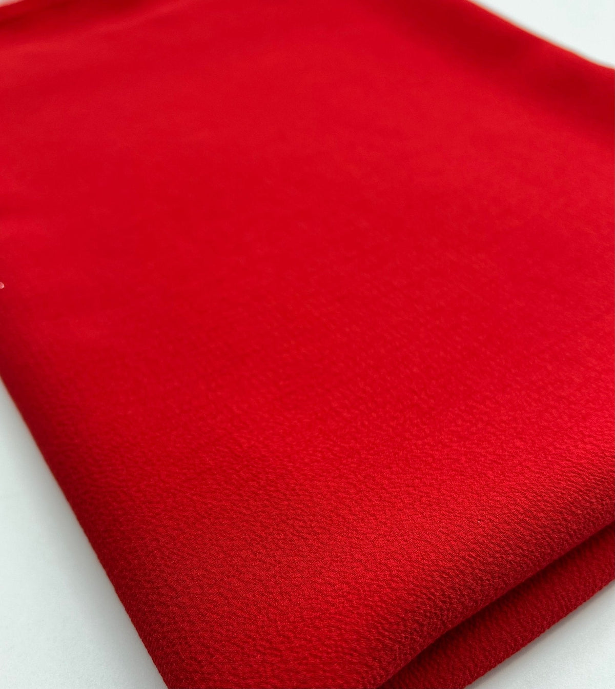 Red Plain Lightweight Bubble Crepe Fabric