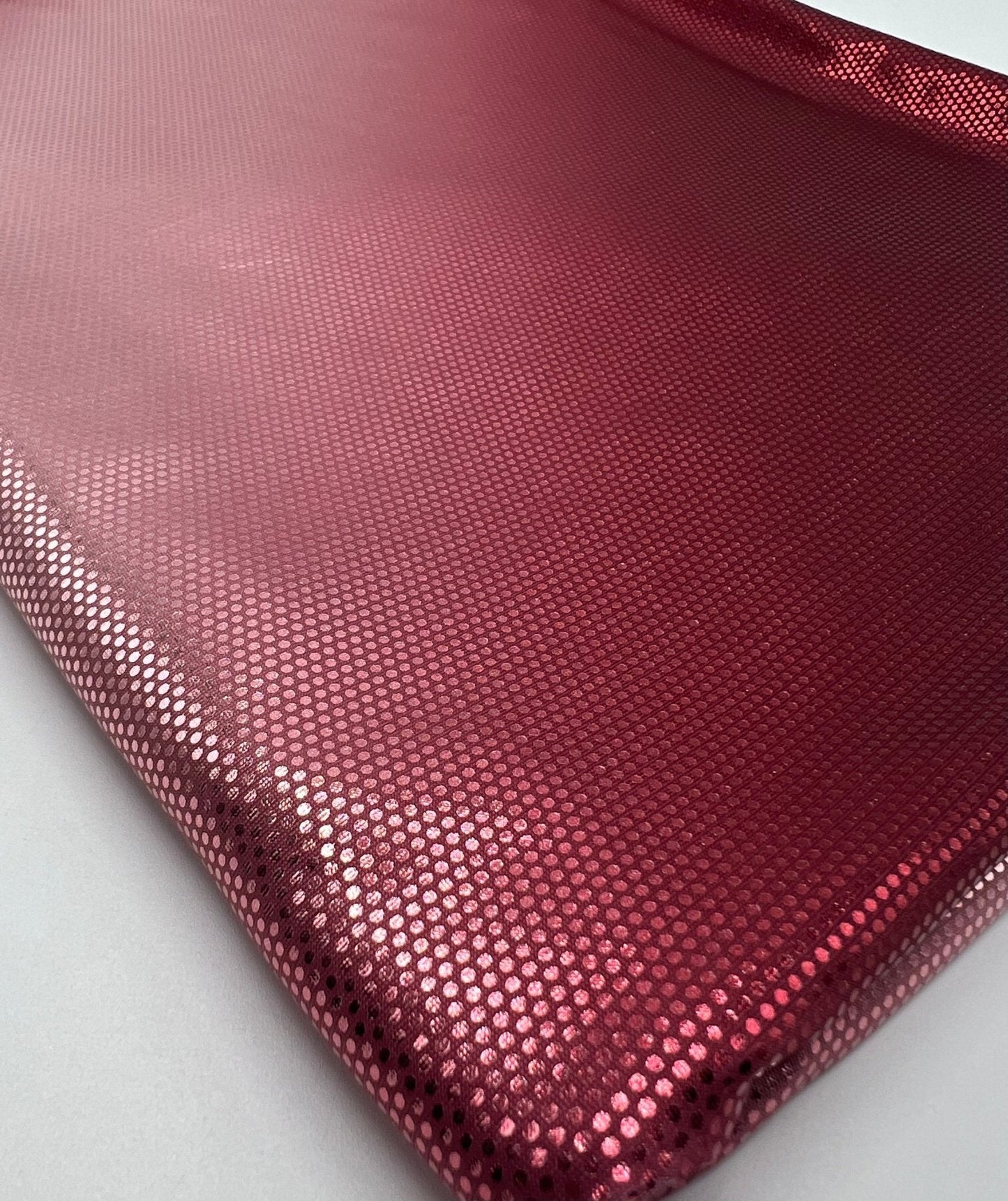 Red Silver Shiny Sequin Soft Touch 2 Way Stretch Fabric