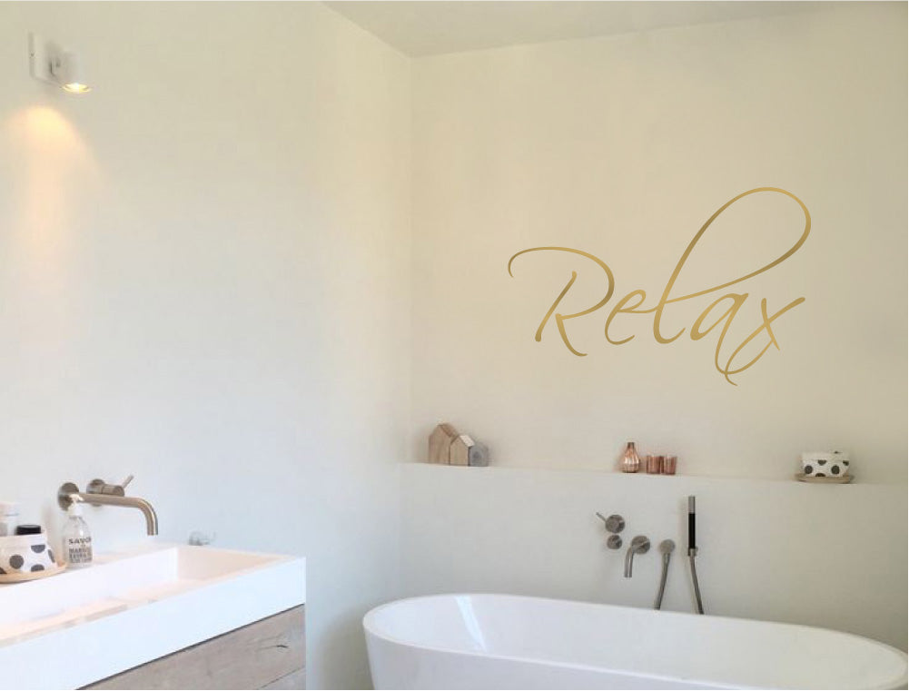 Relax Wall Sticker – Calming Decor for Bathrooms & Spas