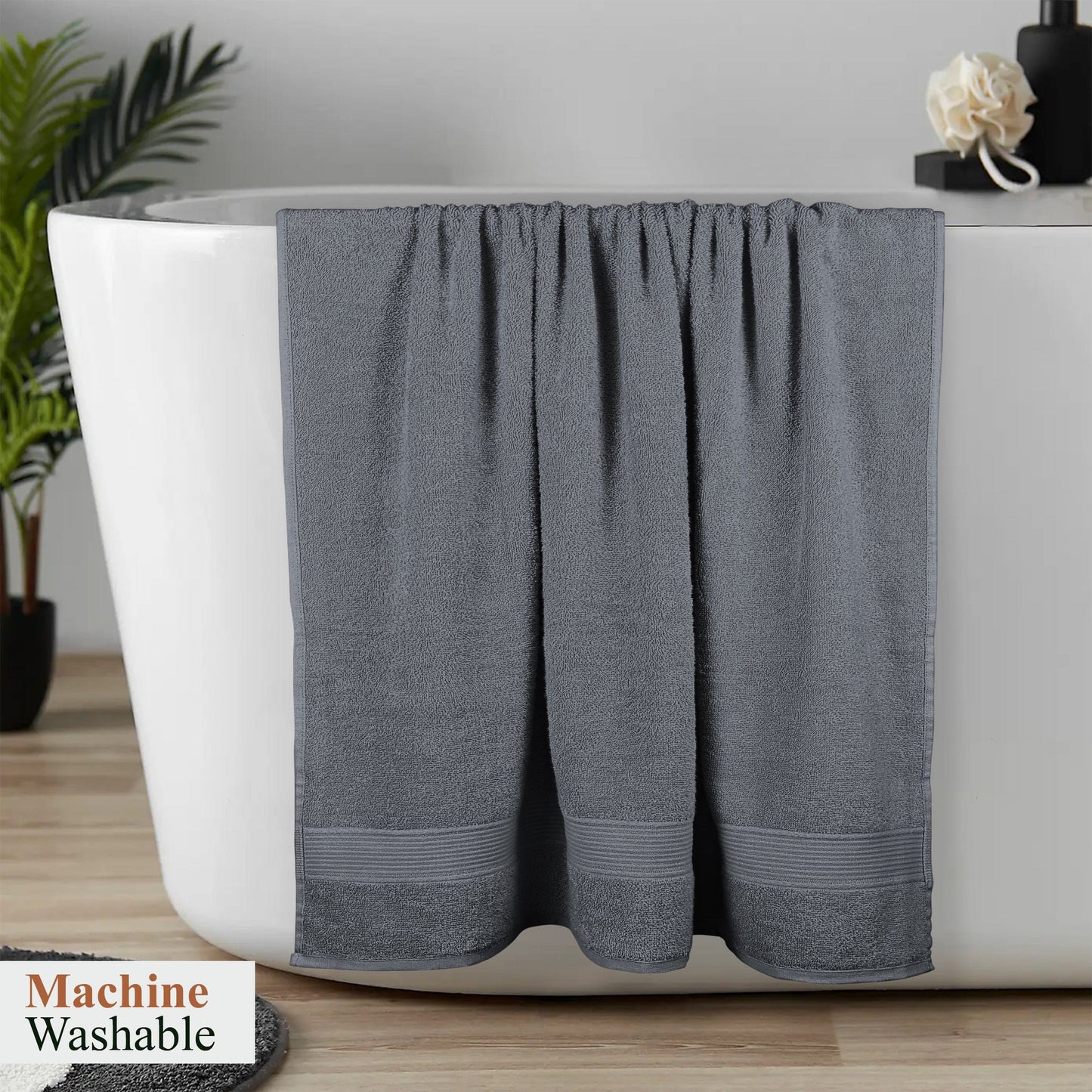 Rhodes Towel Grey 100% Cotton Hotel Quality Soft Super Absorbent Hand Bath Towels, Sheets & Face Cloths by OLIVIA ROCCO