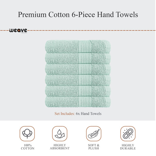 Rhodes Towel Seafoam 100% Cotton Hotel Quality Soft Super Absorbent Hand Bath Towels, Sheets & Face Cloths by OLIVIA ROCCO