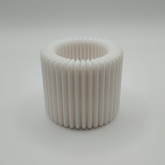 Modern Ribbed Tealight Holder - Elegant Accent for LED Tealights