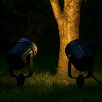 SuperLuxe 2 in 1 Solar LED Garden Spotlights - Warm White