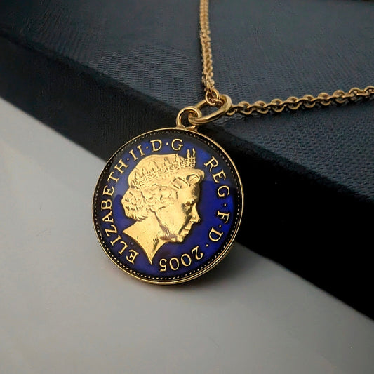 One Penny (1971-2008) - Enamelled Coin Necklace