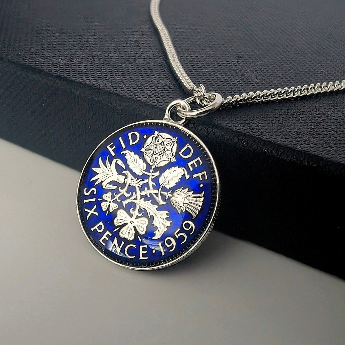 Sixpence (1953-1967) - Enamelled Coin Necklace