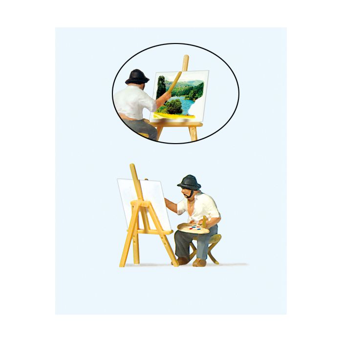 Landscape Painter Terrarium Figures 28050