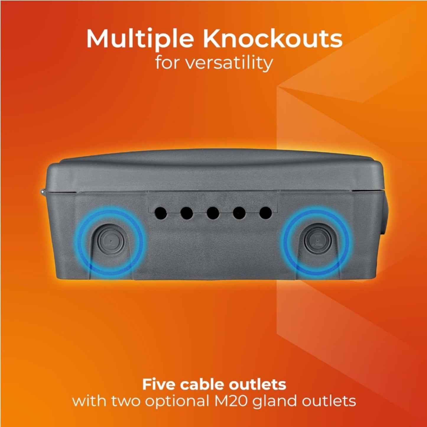 Grey Weatherproof Outdoor Power Extension Box