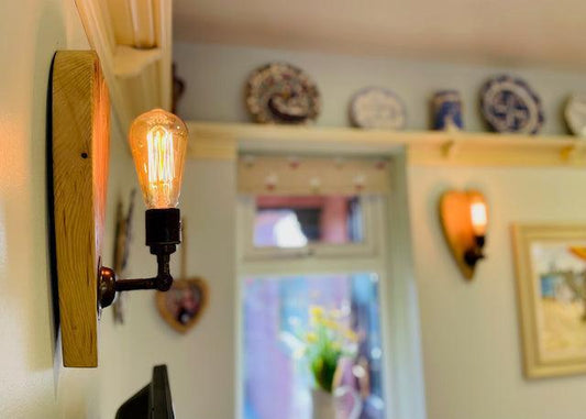 Rustic Love Heart Wall Light