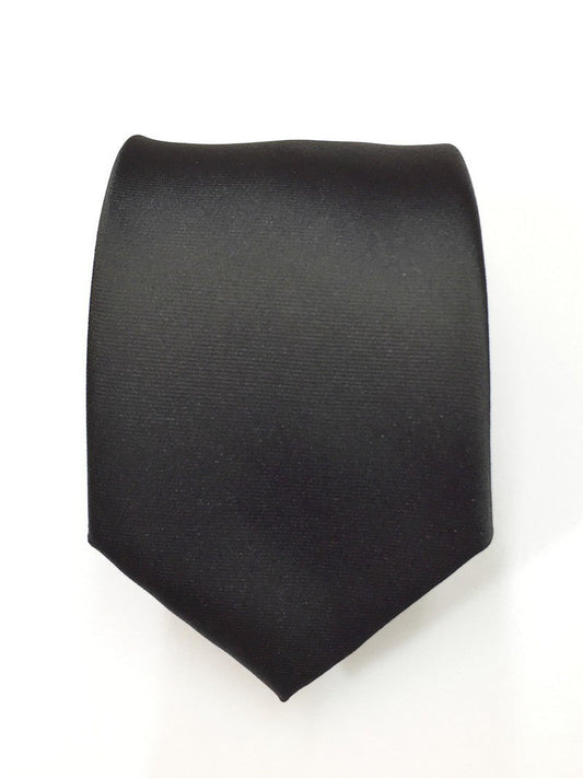 Plain Black Tie & Bow Tie Set