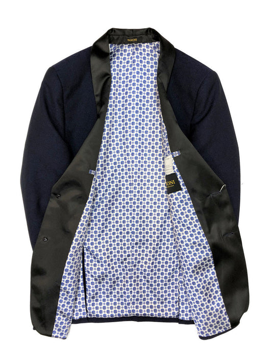 Blue Textured Dinner Jacket