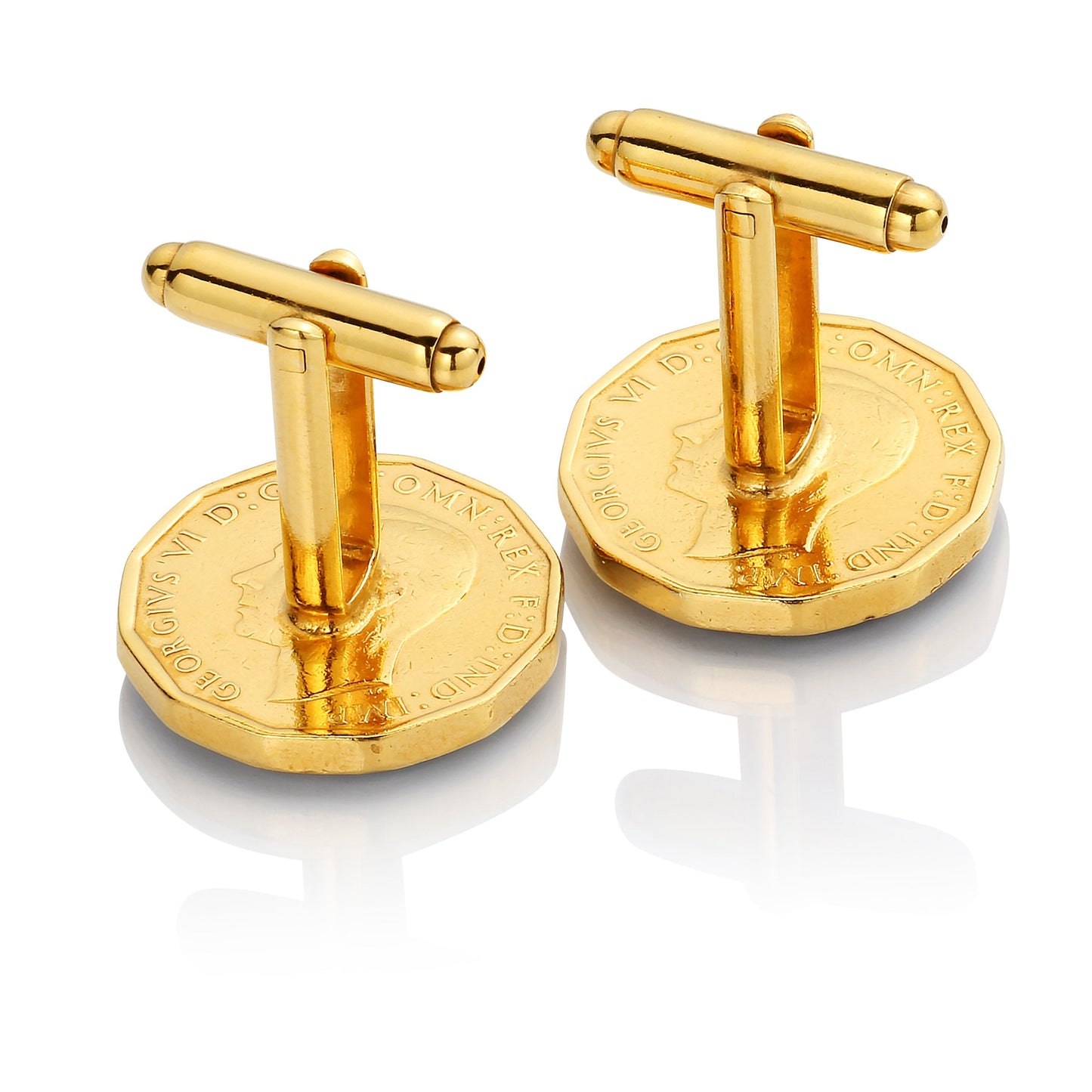 George VI Threepenny (1937-1952) - Thrift Design - Enamelled Coin Cufflinks