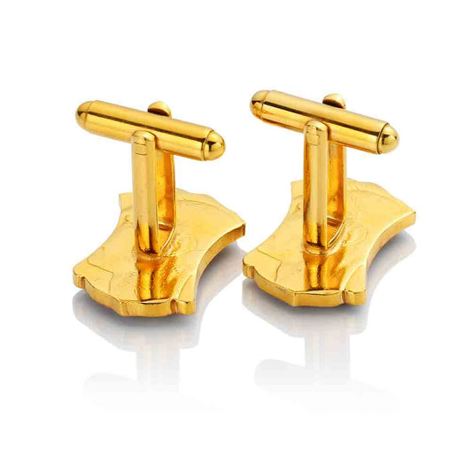 Half Crown Shield - Enamelled Coin Cufflinks