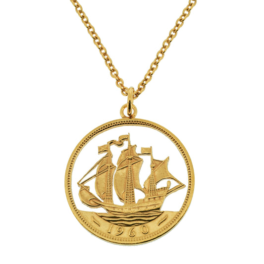Halfpenny (1937-1967) - Cut Out Coin Necklace