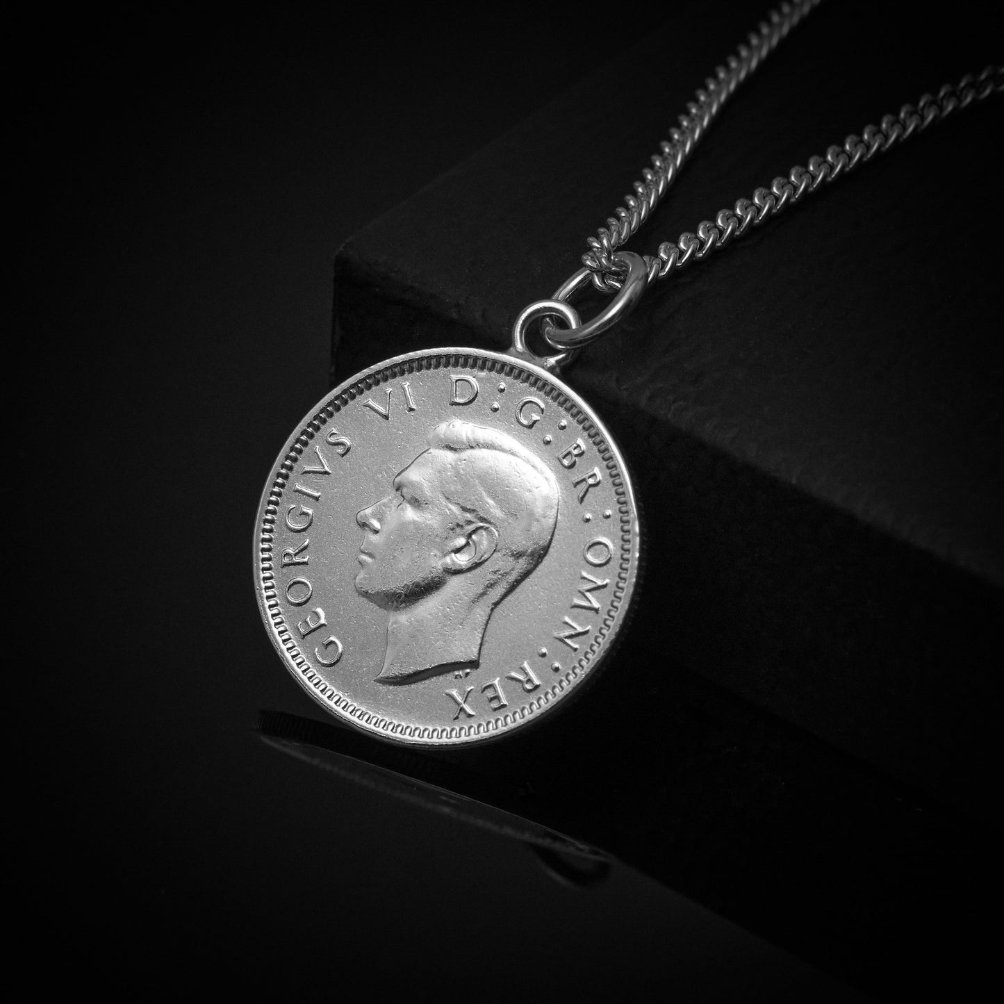 George VI Sixpence (1937-1952) - Plated Coin Necklace
