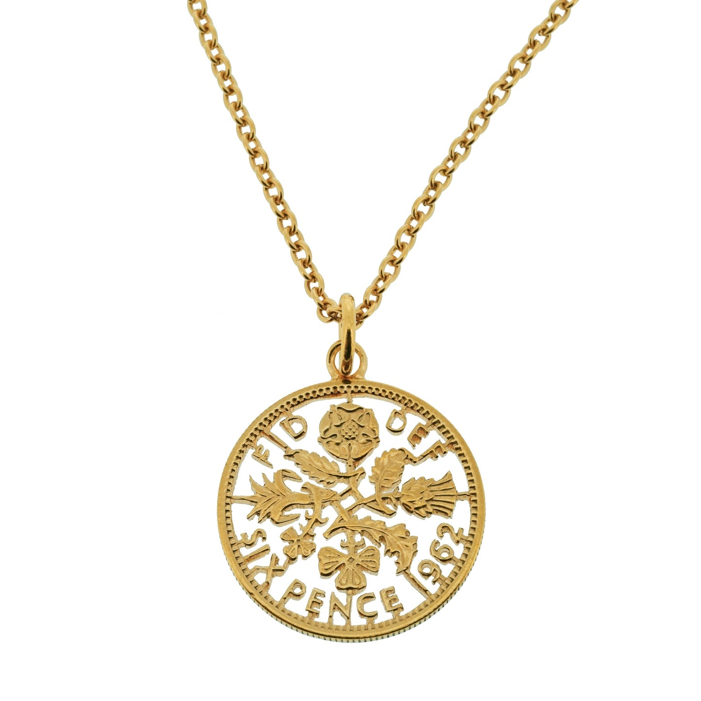 Sixpence (1953-1967) - Cut Out Coin Necklace