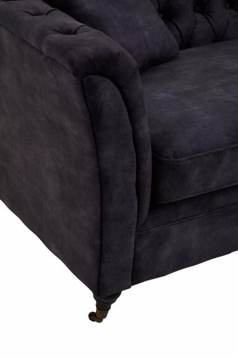 3 Seater Grey Velvet Sofa | Sabrina