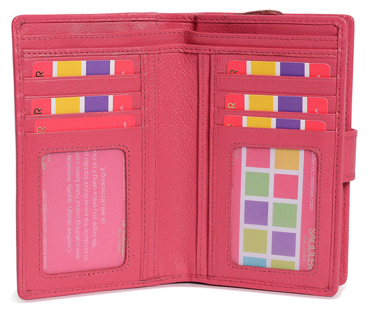 Mid-Size Leather Purse Wallet "Holly" – Handmade by Saddler | RFID Protected & Gift Boxed