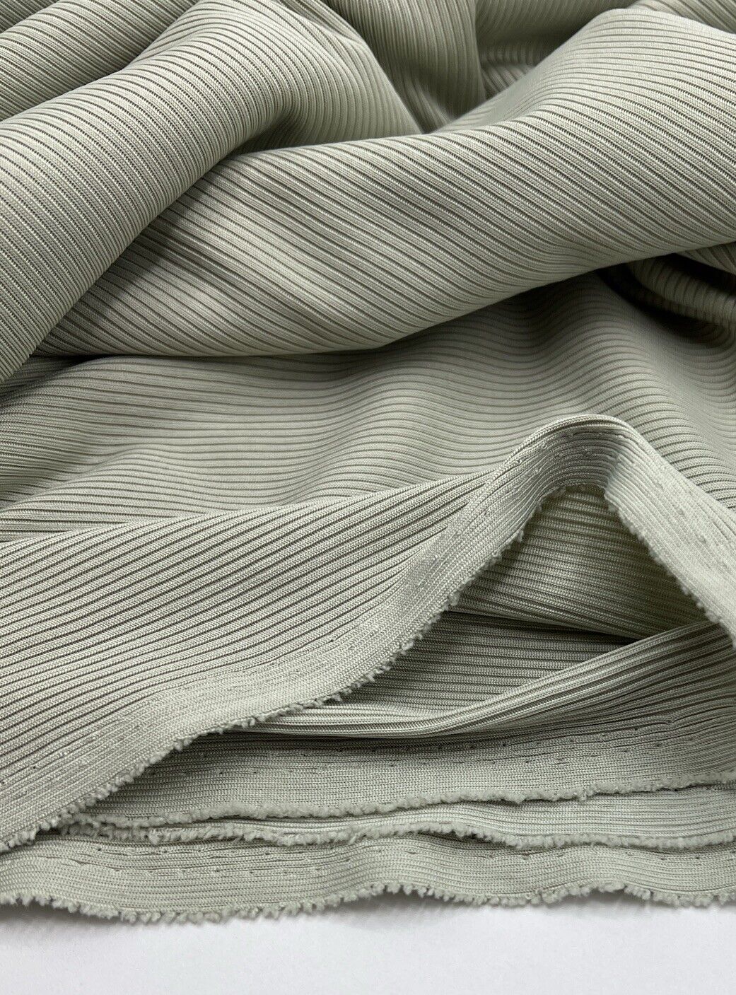 Sage 2X1 Fine Rib Stretch Fabric