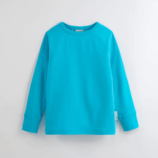 ScandiBugs Own Label Organic Long Sleeve Top - Tempting Turquoise
